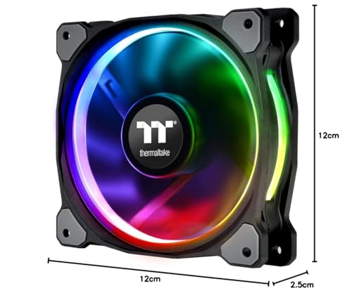 Thermaltake Riing Plus 12 RGB - Kit de ventilación, Color Negro