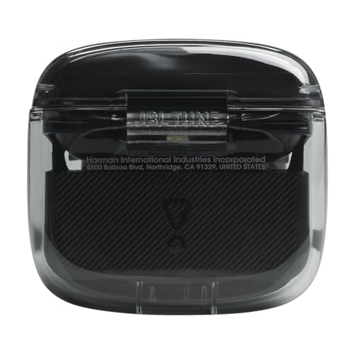 JBL Tune Flex Ghost, Auriculares In-Ear inalámbricos con cancelación de ruido adaptativa, Bluetooth, resistente al agua y al sudor IPX4, aplicación JBL Headphones y 32 horas de batería, Black Ghost