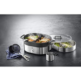 WMF Lono Hot Pot & Steamer, olla eléctrica versátil 1750 W, Negro, Acabados de Acero Inoxidable de Cromargan