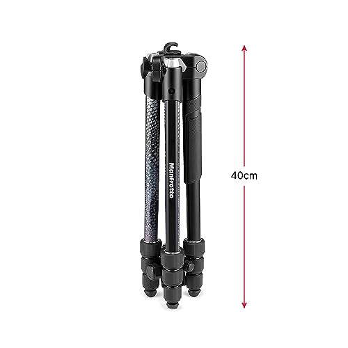 Manfrotto Befree 3-Way Live Advanced Kit de Viaje en Aluminio con Cabezal Fluido para Videocámaras y Cámaras Compactas, y Cabezal de Bola 494, Accesorios para Creadores de Contenido y Vlogging