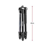 Manfrotto Befree 3-Way Live Advanced Kit de Viaje en Aluminio con Cabezal Fluido para Videocámaras y Cámaras Compactas, y Cabezal de Bola 494, Accesorios para Creadores de Contenido y Vlogging