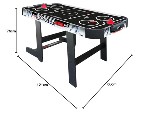 Sport1 Air Hockey Next Vertical. Mesa Plegable de Hockey. Air Mini con Ventilador de 12 V. Mesa de Hockey de Aire Que Ahorra Espacio. Medidas: 121 x 60 x 76 cm. Incluye 2 perillas y 2 Discos. con