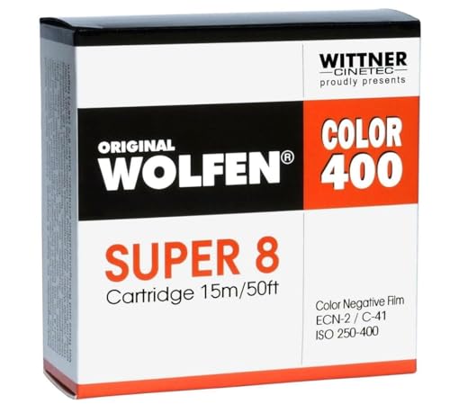 Original WOLFEN Color 400 Super 8 ISO 250-400 con Desarrollo+escaneo