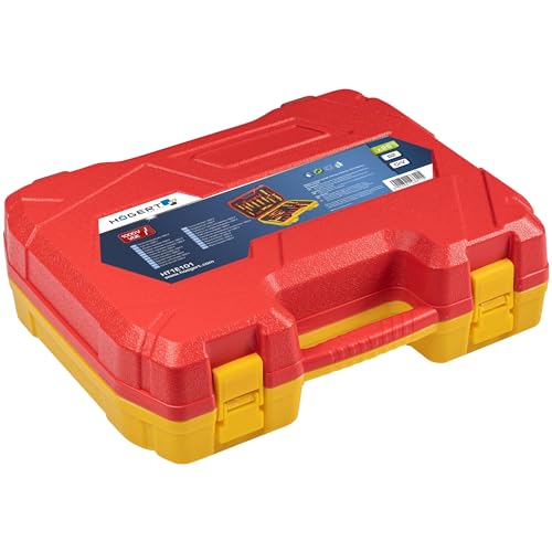 HÖGERT TECHNIK Juego de 25 herramientas de electricista aisladas de 1000 V, destornillador de ranura y cruz, alicates, pruebas de tensión, maletín de plástico