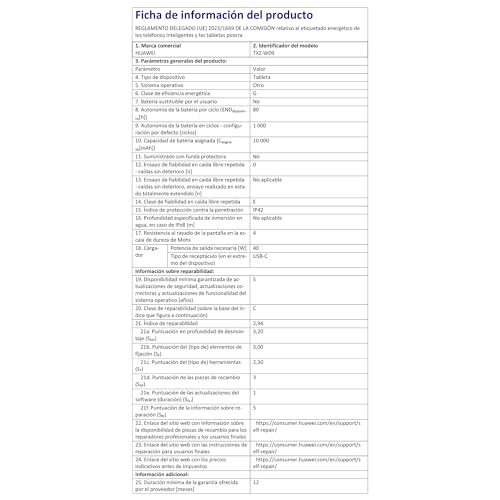 HUAWEI MatePad 11.5 2025 Tablet, Pantalla PaperMatte de 2,5K y 120 Hz Que Comodidad Visual, 8+256GB, Batería de 10 100 mAh, Supercharge de 40 W, Altavoces Cuádruples, M-Pencil