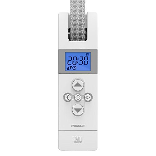 WIR electronics, eWickler Comfort Set, eW820, 3x, bobinadora eléctrica + sensor solar 1m eSo371, pantalla, para correas de 23 mm, ocultas, hasta 50 kg, tiempos de viaje ajustables, incluido enchufe de alimentación