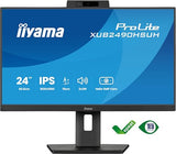 iiyama Monitor de Escritorio, XUB2490HSUH-B2-60.5 cm, IPS, 1920 x 1080/100Hz, 1H1DP, HAS, cámara Web