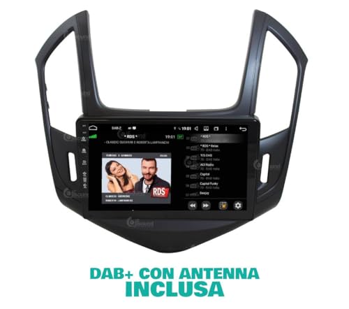 Radio de Coche para Chevrolet Cruze después 2013 Negro Android GPS Bluetooth WiFi USB Dab+ Touchscreen 9" 8core Carplay AndroidAuto