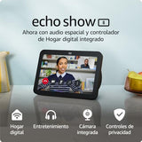 Echo Show 8 (Última generación) | Pantalla táctil inteligente de alta definición con audio espacial, controlador de Hogar digital y Alexa | Antracita