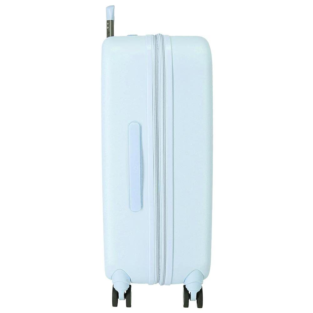 Disney Mickey Happiness Maleta Mediana Azul 48x70x28 cms Rígida ABS Cierre TSA Integrado 79L 4,32 kgs 4 Ruedas Dobles