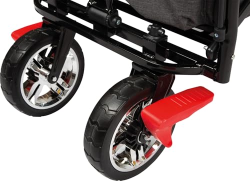 Small Foot Carrito Plegable con Techo Desmontable, protección contra Lluvia, Frenos, asa Regulable y máx. 80 kg, 12729, Color Coloured