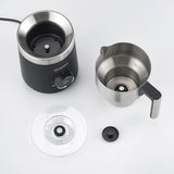 SEVERIN Espumador de leche por inducción Spuma 700, espumador eléctrico que no quema la leche, jarra espumadora apta para el lavavajillas, acero inoxidable/negro mate, SM 3586