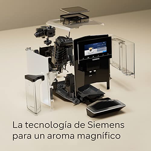 SIEMENS, cafetera superautomática, EQ900, Modo Barista, 2 molinillos cerámicos, Display Touch&Slide de 6,8", conectividad Home Connect, acero inoxidable, TQ903R03