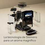 SIEMENS, cafetera superautomática, EQ900, Modo Barista, 2 molinillos cerámicos, Display Touch&Slide de 6,8", conectividad Home Connect, acero inoxidable, TQ903R03