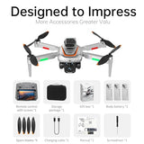OBEST Drone con HD Doble Cámara, Drone RC Plegable con 4,3 Pulgadas Pantalla LCD, Motor sin Escobillas,Hover Estable, 5GHz WiFi, 2 Baterías, para Niños y Adultos