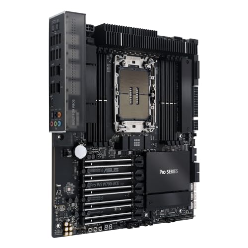 ASUS Pro W790-ACE Placa Base Intel W790 (LGA 4677 CEB con PCIe 5.0 x16, M.2, LAN 10G y 2.5G, gestión remota de Nivel de Servidor, 12+1+1 DrMOS, USB 3.2 Gen 2x2 Type-C Frontal y Trasero), Negro
