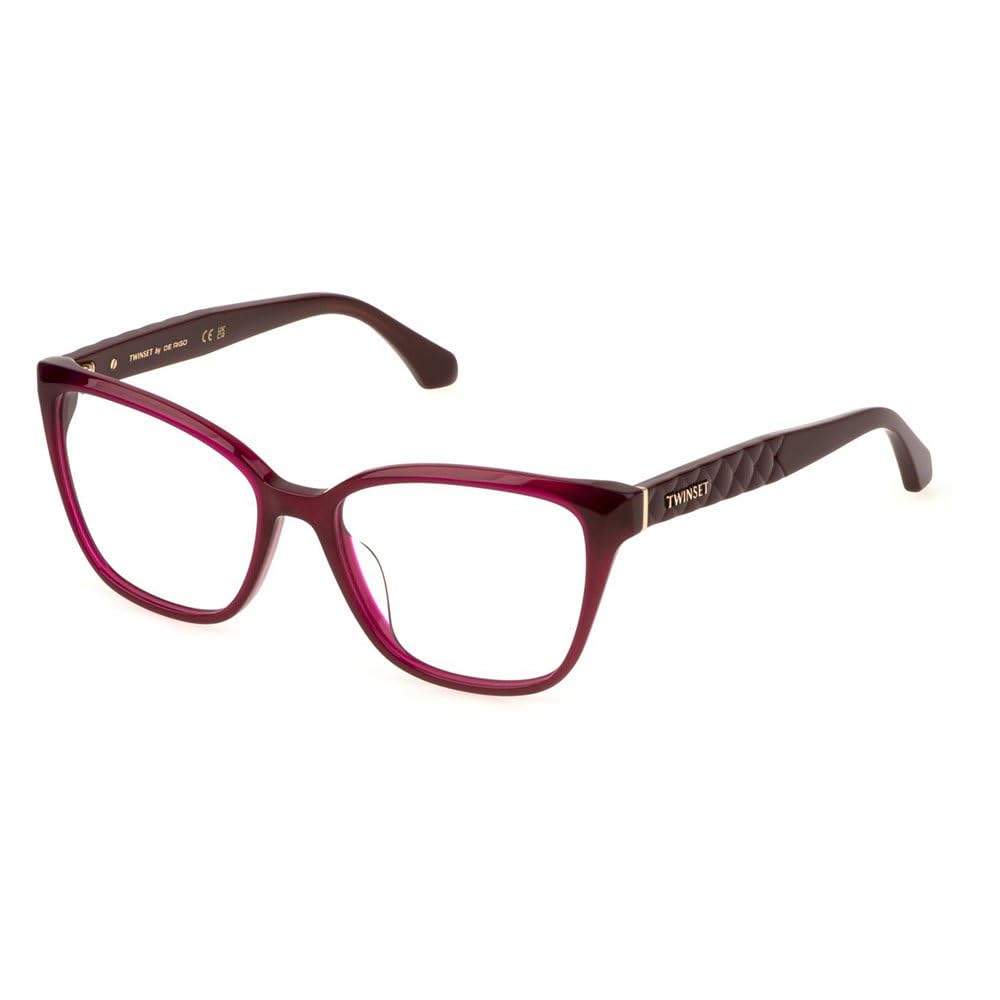 TWINSET VTW039 Gafas, Shiny Opal Bordeaux, 53 para Mujer