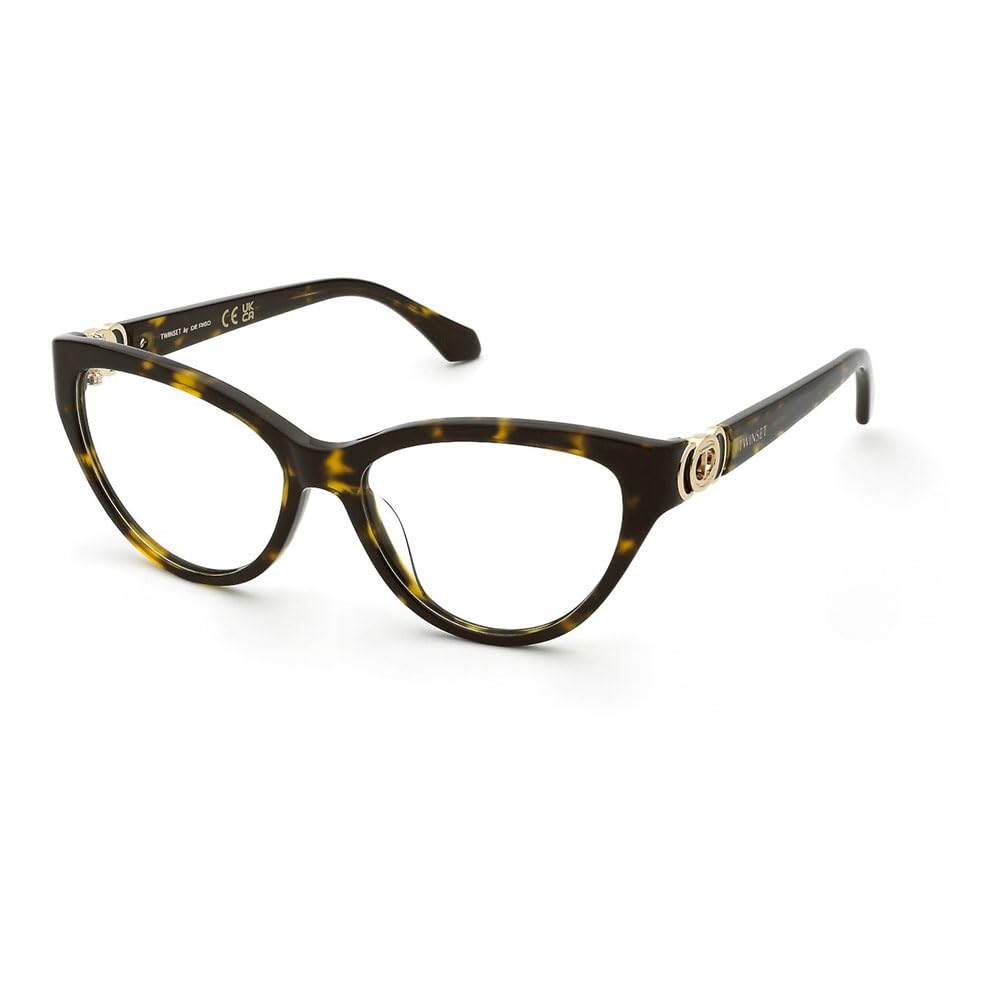 TWINSET VTW071 Gafas, Shiny Brown-Yellow Havana, 54 para Mujer