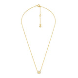 Michael Kors - Collar con colgante de plata de ley en tono dorado Premium Kors MK para mujer, MKC1726CZ710