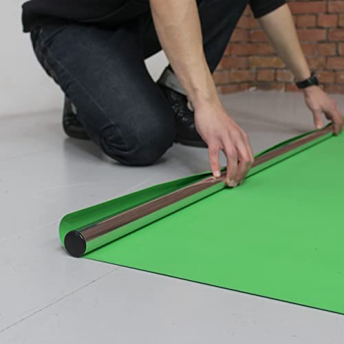 Manfrotto Banda de Suelo de Vinilo 1,37 m x 4 m Chroma Key Verde - Pantalla Verde - Bandas Modulares - Mate - Rollo Compacto - Resistente - Fácil de Limpiar - Inarrugable - Reutilizable - LL LB7965