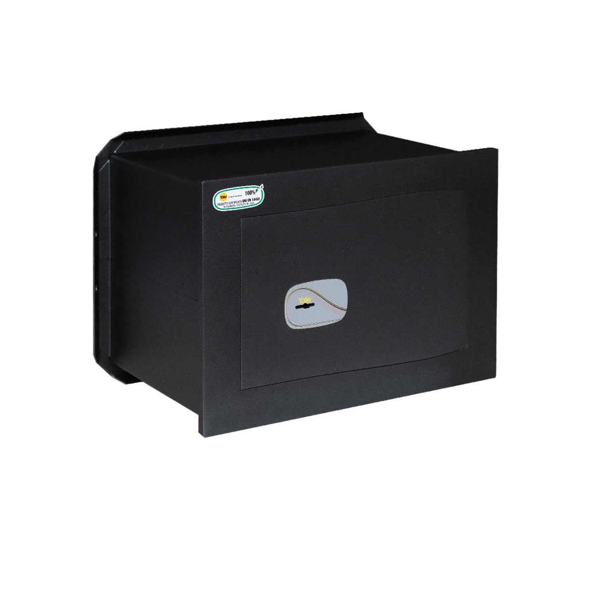 Yale Caja fuerte de pared con llave Y3260220, negra, 27 x 39 x 24 cm, 2 pernos horizontales y 1 + 1 verticales