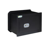 Yale Caja fuerte de pared con llave Y3260220, negra, 27 x 39 x 24 cm, 2 pernos horizontales y 1 + 1 verticales