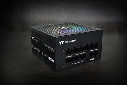 Thermaltake Toughpower GF 3 ARGB 850W | PC ATX 3.0 Power Supply | PCIe Gen 5.0 | 80-Plus-Gold | Fully Modular | Quiet 140 Fan | EU Certified | Black