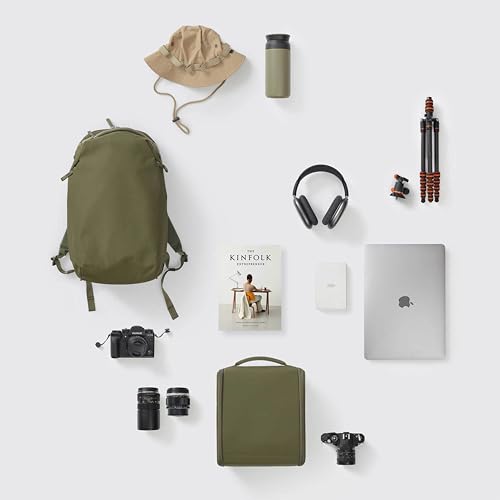 Urth Norite Mochila Modular de 24L para Cámara y Laptop de Viaje - Resistente al Agua, Antirrobo, Bolsa Reciclada para DSLR, Laptop de 13-16 Pulgadas en Verde