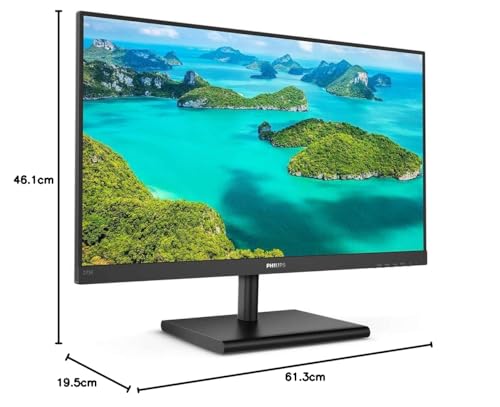 Philips 275E1S Monitor 27 Pulgadas QHD, 75Hz, IPS, 4 ms GtG, Adaptive Sync., (2560x1440, 1x HDMI, 1x DP 1.2), Negro