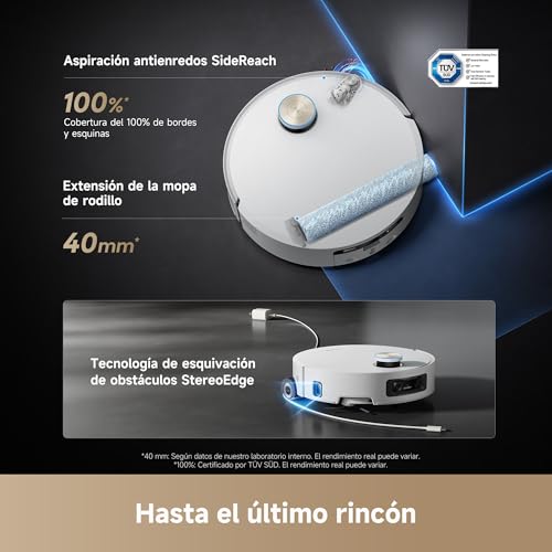 Dreame Aqua10 Ultra Roller Complete, Robot Aspirador, Autolimpieza del Rodillo, Supera Obstáculos de 8 cm, Vaciado Automático, 30.000 Pa de succión, Control Inteligente por Voz