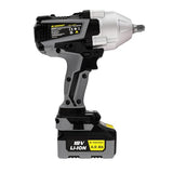 Rodcraft RC9077K4 - Atornillador de impacto inalámbrico eBeast, cuadrado de 1/2", máximo momento de liberación de 1500 Nm, luz LED, en juego con 2 baterías de 4 Ah + cargador + bolsa de tela