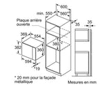 Bosch BFL554MS1F, Serie 6, Microondas, Empotrable, Acero inoxidable
