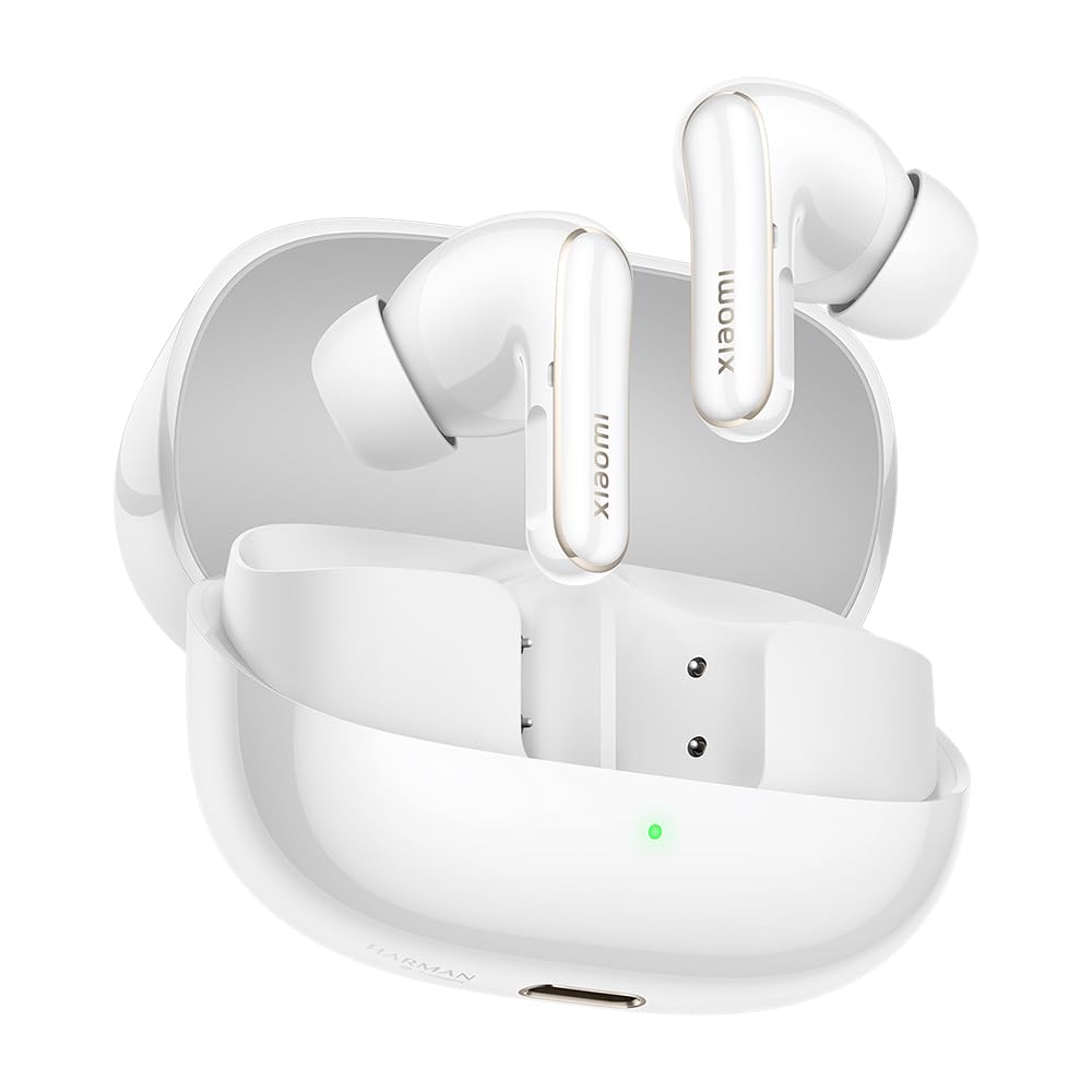 XIAOMI Buds 5 Pro, Auriculares inalámbricos, cancelación Ruido, Harman Audio EFX, Qualcomm aptX Lossless Audio, diseño ergonómico, hasta 36 Horas de batería, Blanco (Versión Bluetooth)