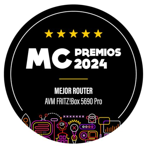 AVM FRITZ!Box 5690 Pro International - Router, WiFi 7, TriBanda con hasta 18,5 Gbps, Mesh, WAN 2,5Gb, 4 x LAN Gigabit, 1 x USB 3.1, Base DECT, Servidor Multimedia, Interfaz en Español