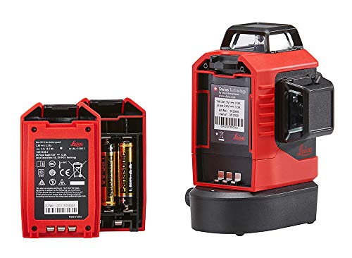 Leica Lino L6R: Nivel láser de línea de 3x360 grados con batería Li-Ion, cargador, adaptador magnético innovador y soporte para pared en una carcasa (láser rojo, alcance de trabajo: 25 m)