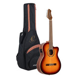 ORTEGA Performer Series Concert Guitar 44 Mástil delgado Tapa de abeto y Preamp y funda RCE238SN-FT