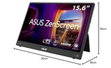 ASUS ZenScreen MB16AHV Monitor portátil, 15,6 Pulgadas, Full HD, IPS, HDMI, USB Type-C, Filtro de luz Azul, Superficie antirreflejos, Tratamiento Antibacteriano