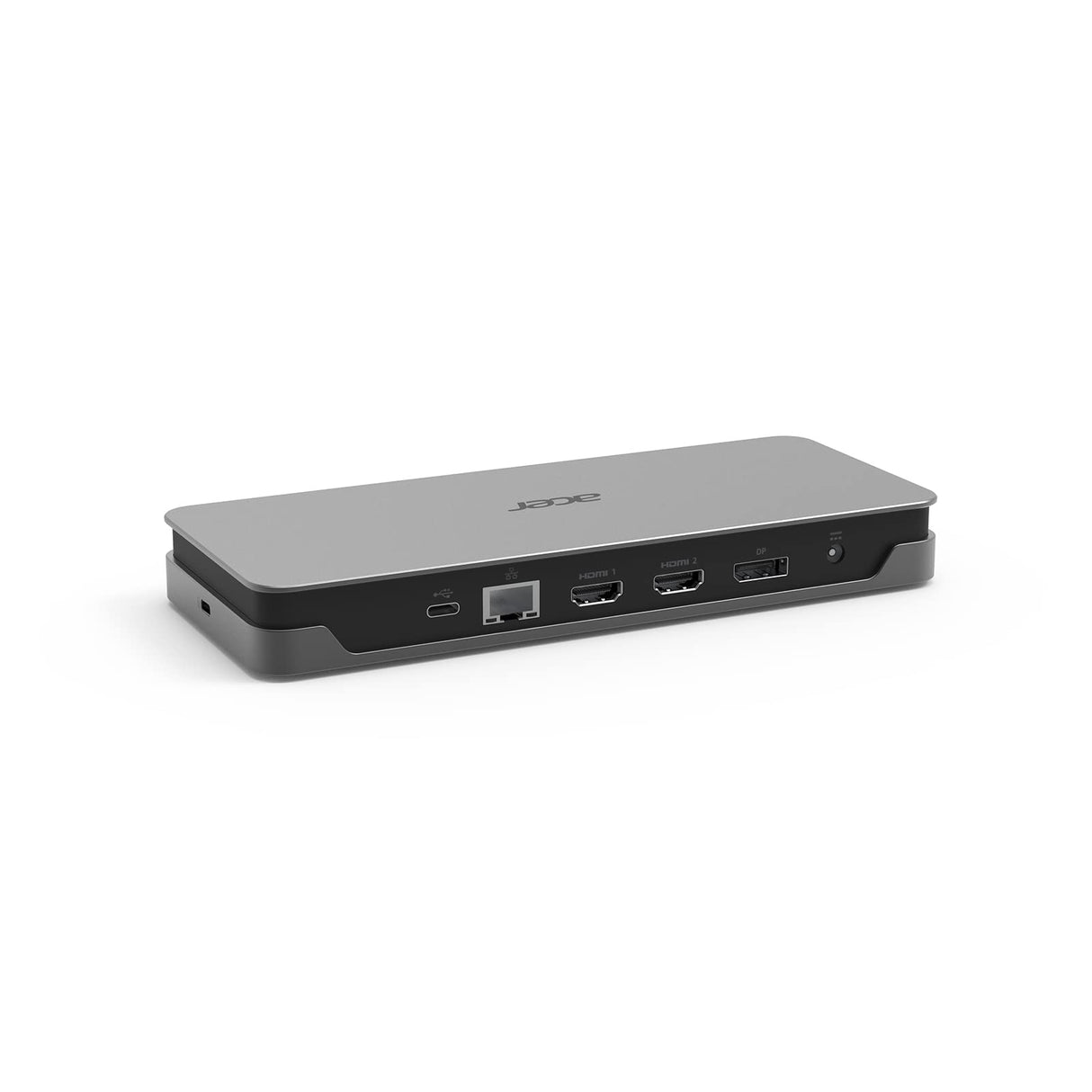 Acer USB C Docking Station - Adaptador DisplayPort, Ethernet, Conexiones HDMI (DisplayPort 1.4, USB (Tipo C, 3.1, Tipo A, Gen.1), Cable RJ45/LAN, Conexión de Audio) Plateado y Negro