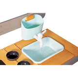 JANOD Muddy Lab-Cocina Infantil de Madera FSC-10 Accesorios-Juego de Imitación Exterior para Niños-A Partir de 3 Años, J06632, Color Azul Cielo/Gris, 77 x 35 x 95 (JURATOYS