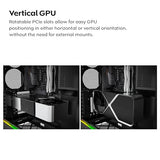 MONTECH HS02, ATX Mid-Tower PC Case, Gaming PC, High-Airflow, Reversible Layout, Sturdy Curved Tempered Glass Front Panel, Sink-in Design, Toolless Panels, Black, US