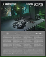 SteelSeries Arctis Nova Pro Wireless X - auriculares gaming multisistema Xbox - Controladores magnéticos de neodimio - Cancelación de ruido - Infinity Power System - Xbox, PC, PS5, PS4, Switch, móvil