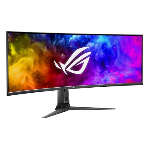 ASUS ROG Swift OLED PG49WCD Monitor Gaming QD-OLED Curvo, 49', 144 Hz, 0,03 ms, Compatible con G-Sync, disipador Personalizado, ROG Smart KVM, 90 W Type-C, DisplayWidget Center