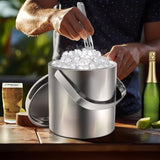Sailnovo Caja de hielo con tapa y clip de acero inoxidable