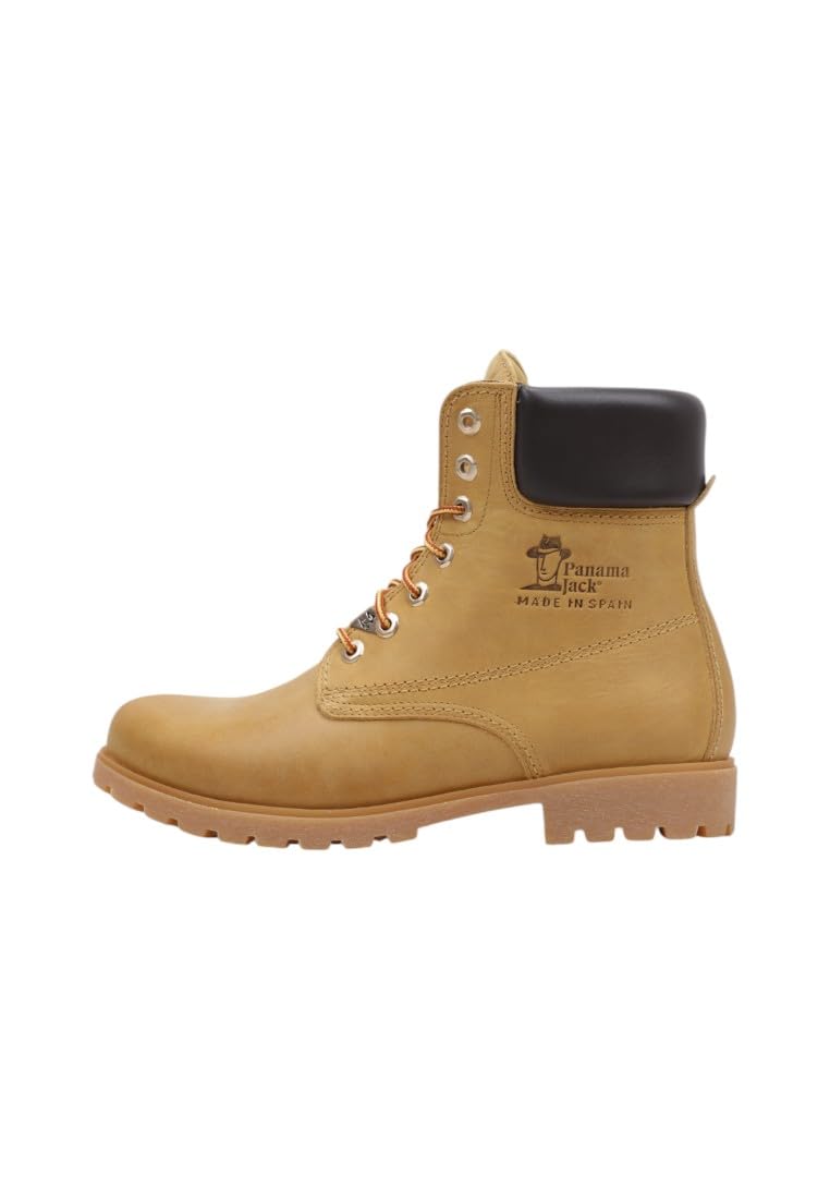 Panama Jack Panama 03 C1 - Náuticos de cuero hombre, color amarillo, talla 42