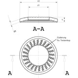 TECKENTRUP 076950-554-0000 NSKE M10 Acero Inoxidable 1.4401, Plata