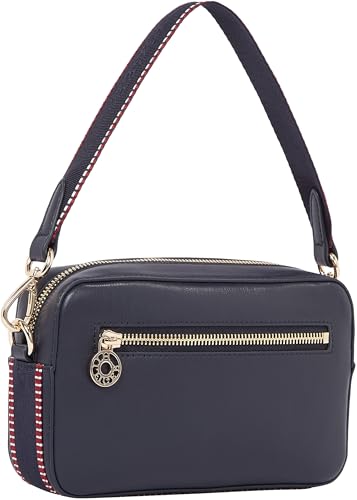 Tommy Hilfiger Bolso con asa Mujer Distinct Camera Bag pequeño, Azul (Space Blue Corp), Talla Única
