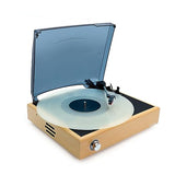 Metronic 477360 - Tocadiscos de vinilo bluetooth, acabado madera, reproductor de vinilo y reproductor de musica, 2 altavoces incorporados, sonido estéreo 2x3W, brazo manual, función auto-stop