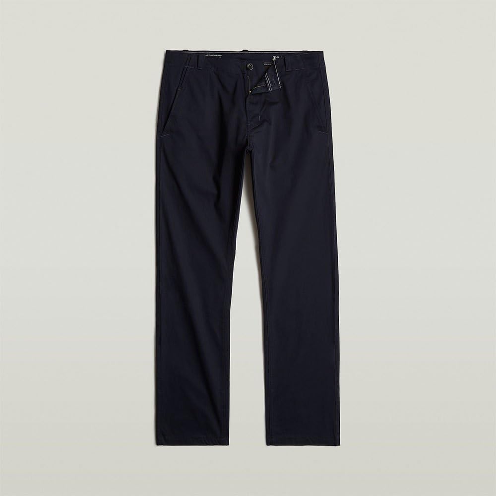 G-STAR Para Hombre Pantalones Mosa Straight Chino, Azul (Salute D25547-5126-C742), 36W / 32L