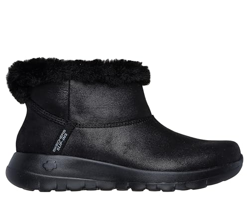 Skechers On-The-Go Joy Cozy Dream, Botas Cortas al Tobillo Mujer, Black Textile, 38.5 EU