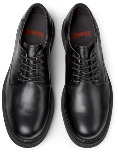 Camper Norman K100998, Blucher Hombre, Negro 001, 46 EU
